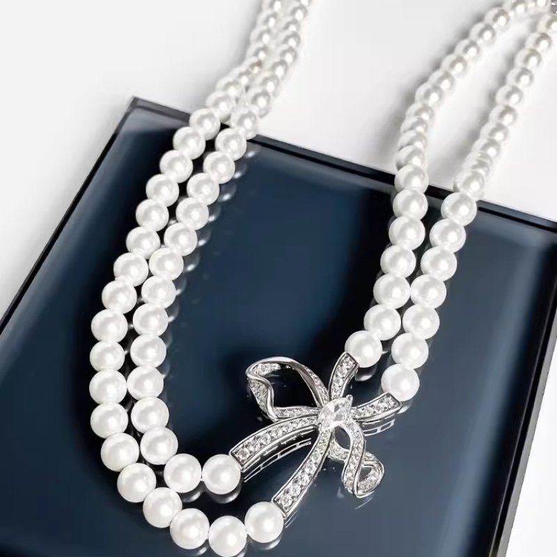 925 Sterling Silver Two Lines  - Freshwater Line ulasan dan harga