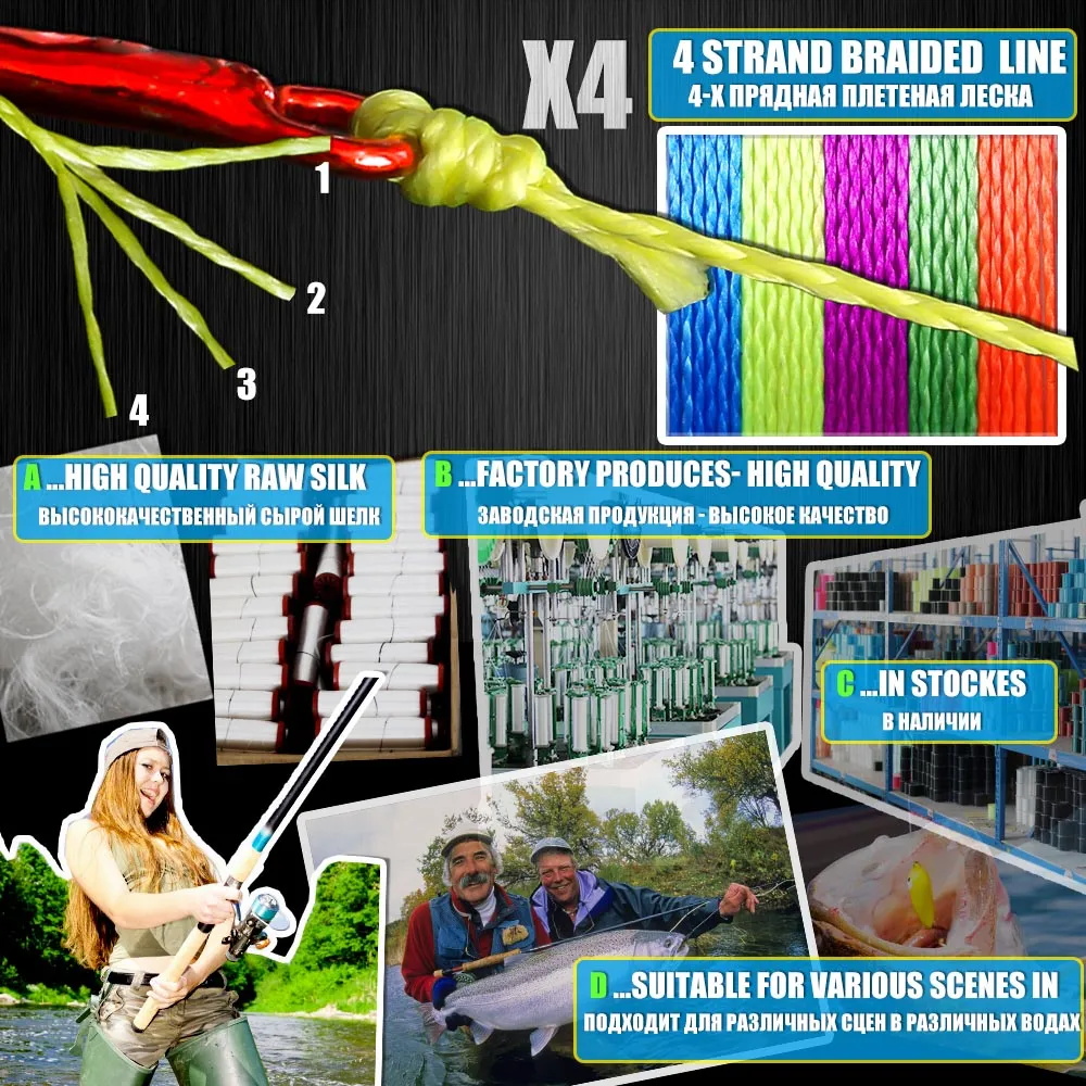 BAKAWA 4 Strand Braided Fishin - Ice Fishing Line ulasan dan harga